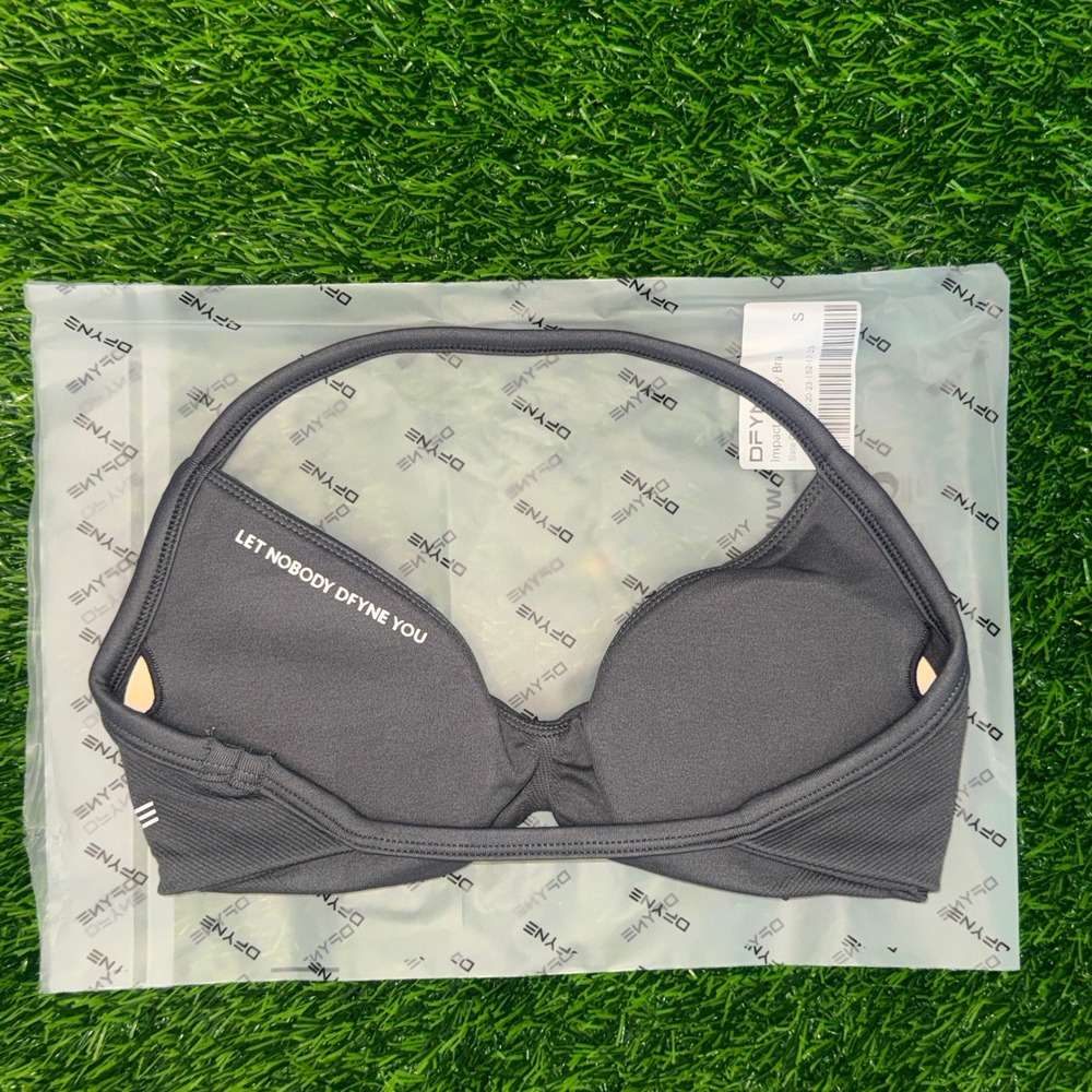 Dfyne impact strappy bra shark gray small - Picture 2 of 4